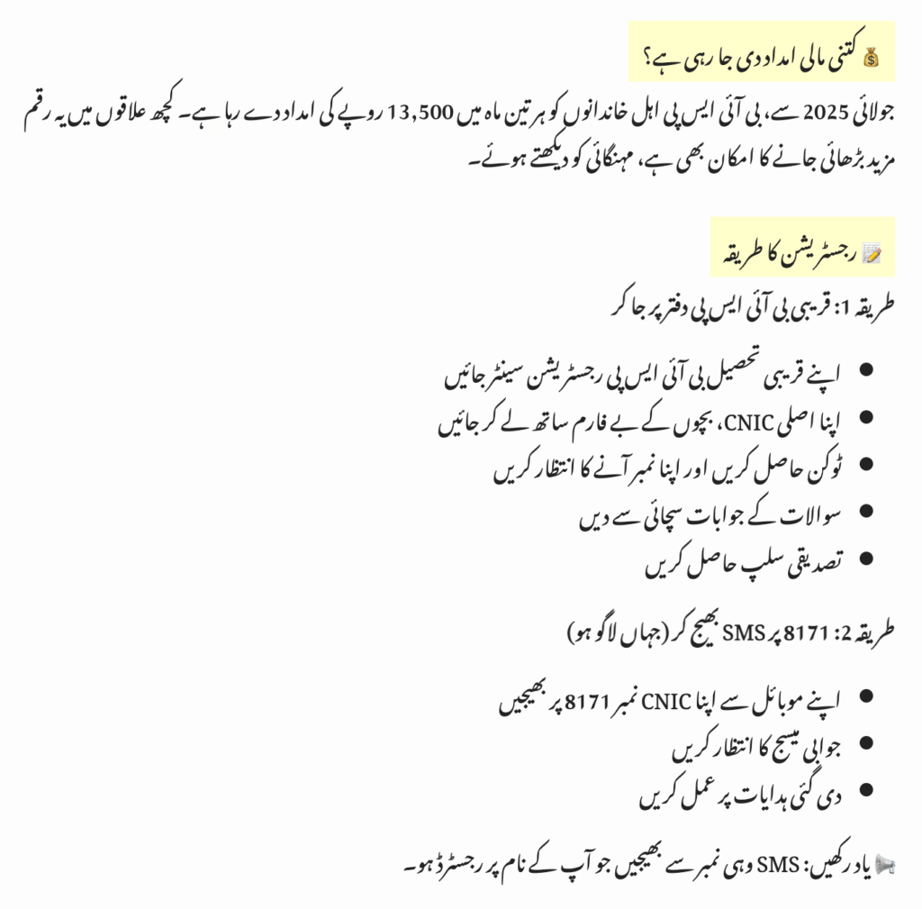 BISP Dynamic Survey 2025