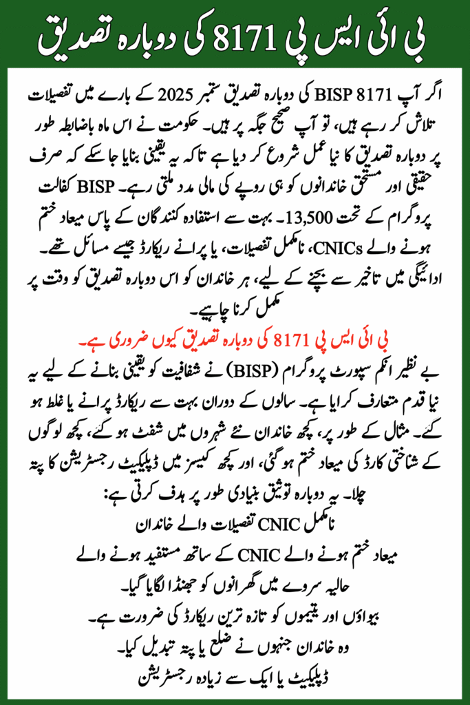 BISP 8171 Re-Verification 